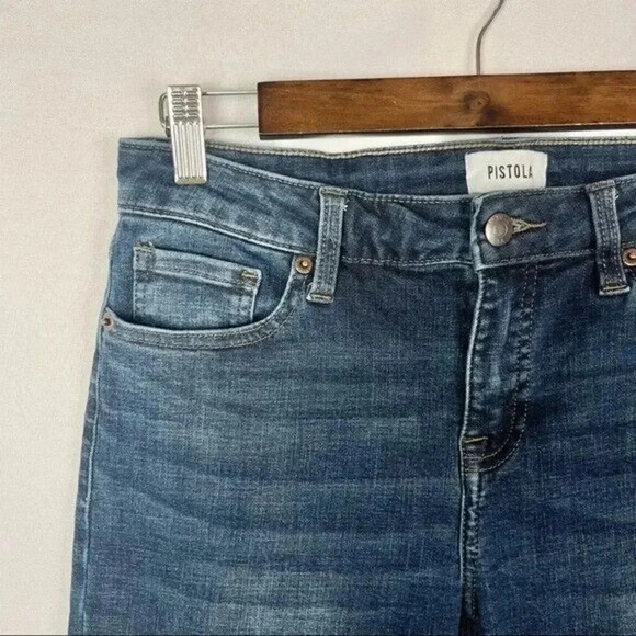 Pistola Dark Wash Mid Rise Skinny Jeans 28 - Picture 4 of 5